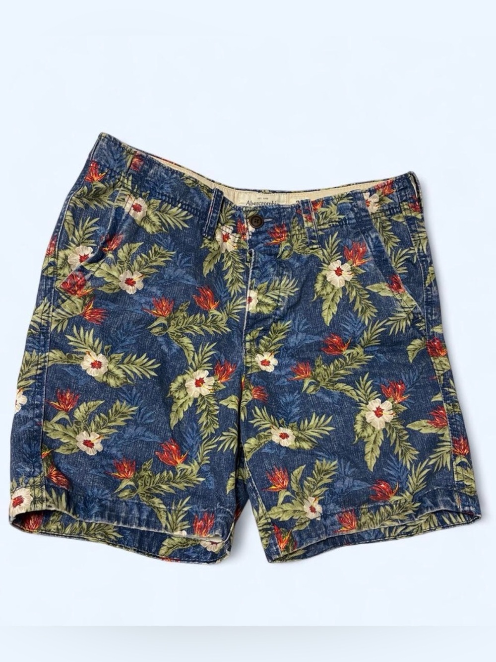 Abercrombie & Fitch Blue Floral Print Men's Shorts - size 32